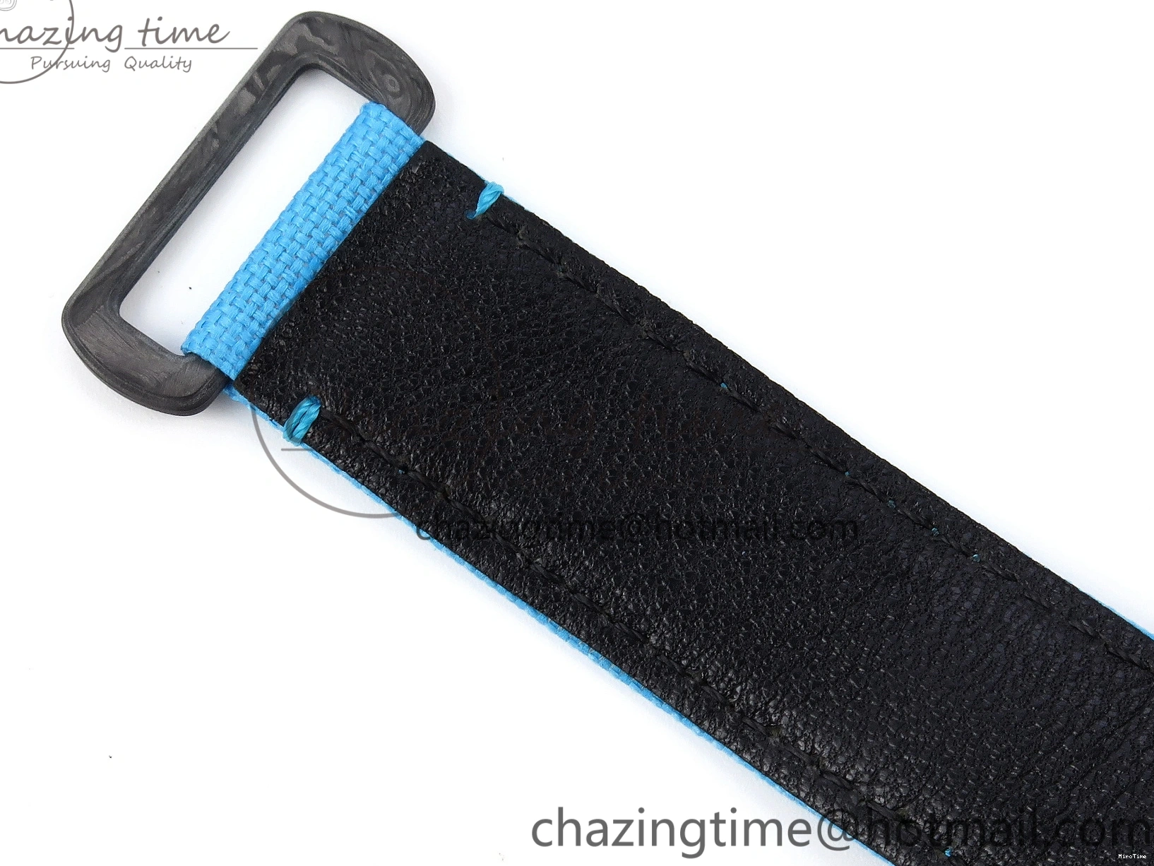 MiroTime 0319 Casual Daytona DIW Carbon Case and Bezel DIWF Edition White Blue Dial on Blue Nylon Strap A 1886